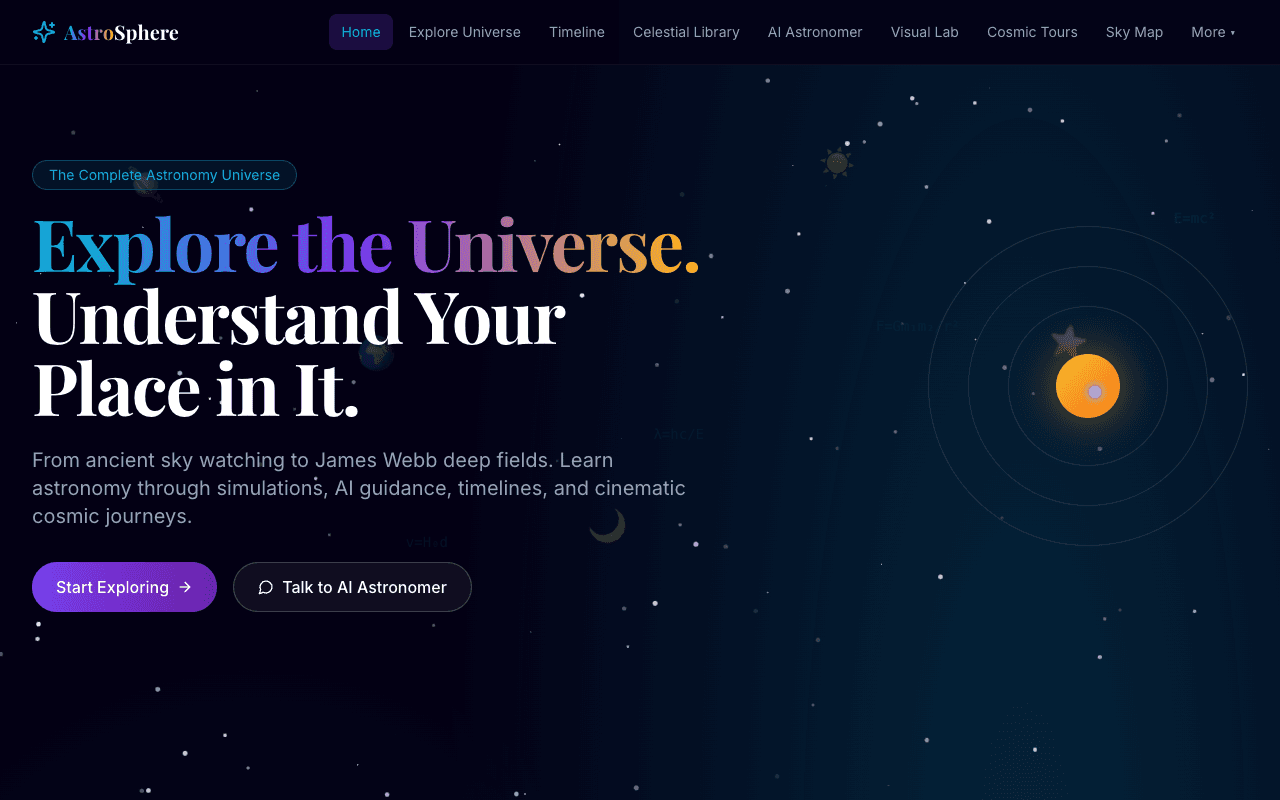 AstroSphere product screenshot