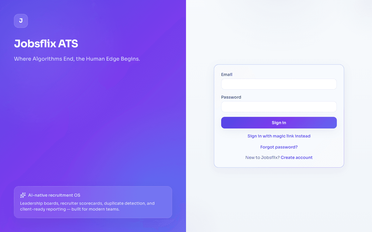 Jobsflix ATS product screenshot