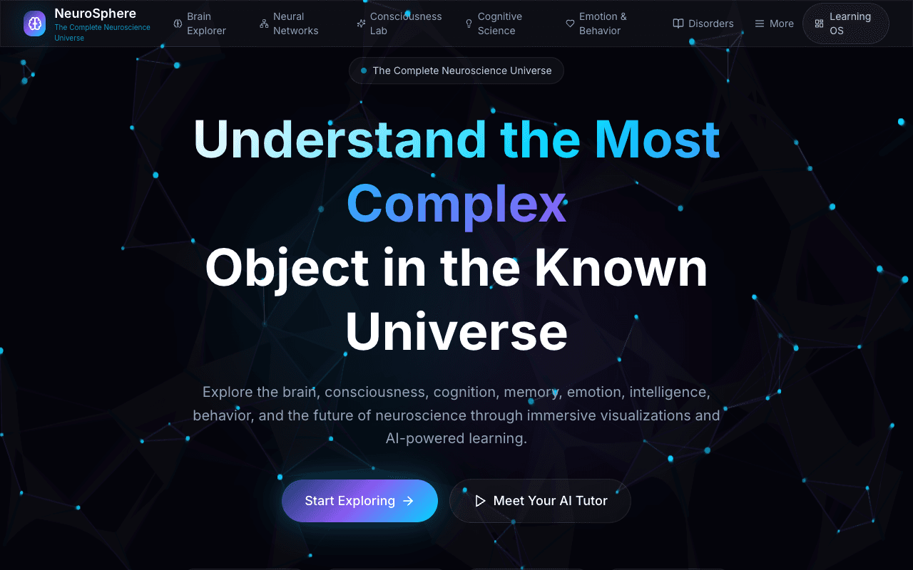 NeuroSphere product screenshot